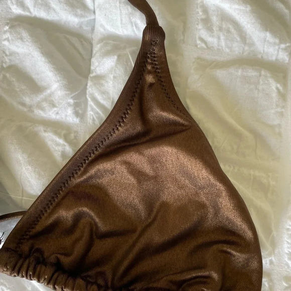 Melissa Odabash metallic Acapulco bronze bikini top - Picture 4 of 8